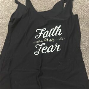 Black Faith Over Fear Women's Tank Top